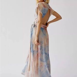 Free People Pastel Tie-Dye Velvet Dress